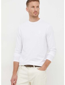 Majica z dolgimi rokavi Karl Lagerfeld moški, bela barva