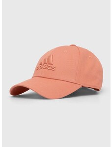 Bombažna bejzbolska kapa adidas Performance oranžna barva