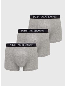 Boksarice Polo Ralph Lauren 3-pack moški, siva barva