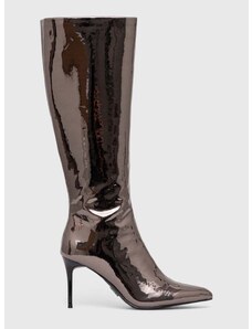 Elegantni škornji Steve Madden Lovable ženski, srebrna barva, SM11002618