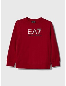 Otroški pulover EA7 Emporio Armani rdeča barva