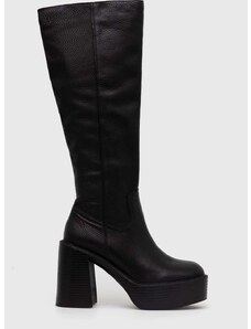 Usnjeni elegantni škornji Aldo Rykiel ženski, črna barva, 13621050Rykiel