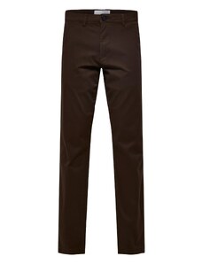 SELECTED HOMME Chino hlače 'Miles Flex' temno rjava