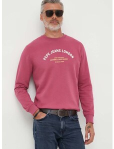 Bombažen pulover Pepe Jeans Medley moški, roza barva
