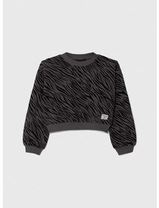 Otroški bombažen pulover Sisley črna barva