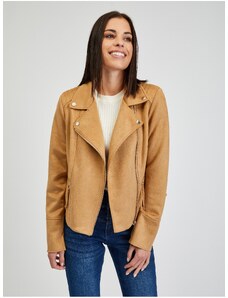 Orsay Svetlo rjava ženska ukrivljena jakna v semiš zaključku Tina - Ženske