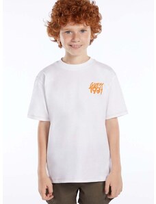 Otroška bombažna kratka majica Guess bela barva