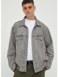 Jeans jakna Levi's moška, siva barva