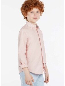 Otroška bombažna srajca Guess roza barva
