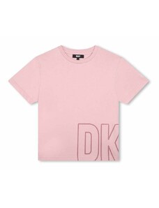 Otroška bombažna kratka majica Dkny vijolična barva