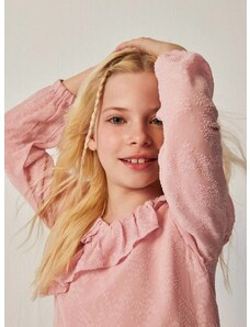 Otroška bluza Mayoral roza barva
