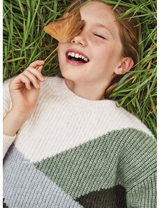 Otroški pulover s primesjo volne Mayoral zelena barva