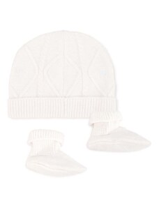 Kapa in copati za dojenčke Michael Kors bela barva