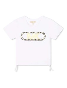 Otroška kratka majica Michael Kors bela barva