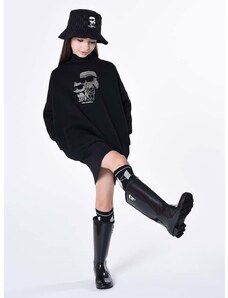 Otroški gumijasti škornji Karl Lagerfeld črna barva