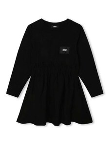 Otroška obleka Dkny črna barva