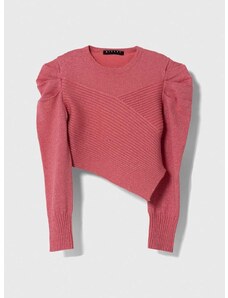 Otroški pulover Sisley roza barva