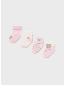 Nogavice za dojenčka Mayoral Newborn 4-pack roza barva