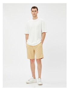 Koton Basic Bermuda Shorts with Lace-Up Waist with Pocket Detail.
