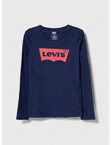 Otroška bombažna majica z dolgimi rokavi Levi's