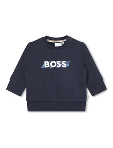 Otroški pulover BOSS mornarsko modra barva