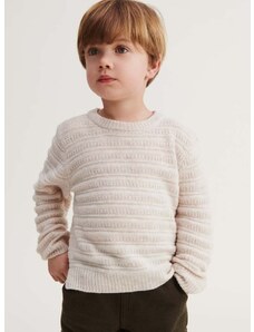 Otroški pulover s primesjo volne Liewood bež barva