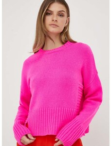 Volnen pulover Pinko ženski, roza barva