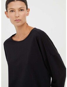 Majica z dolgimi rokavi Drykorn ženski, črna barva