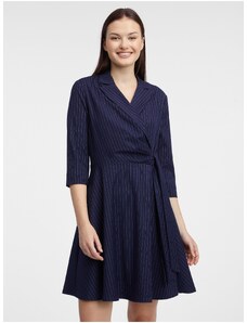 Orsay temno modra ženska črtasta obleka - ženske
