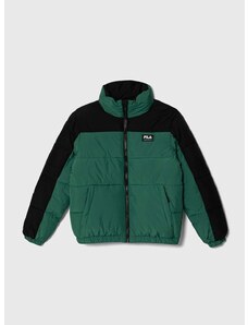 Otroška jakna Fila THALWENDEN blocked puff jacket zelena barva