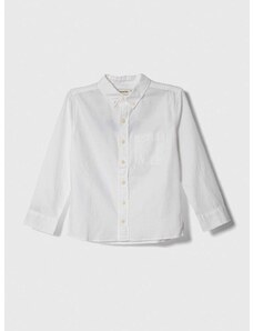 Otroška bombažna srajca Abercrombie & Fitch bela barva