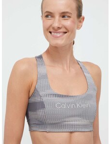 Športni modrček Calvin Klein Performance Essentials siva barva
