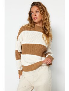 Trendyol Camel prevelik pulover za pletenine