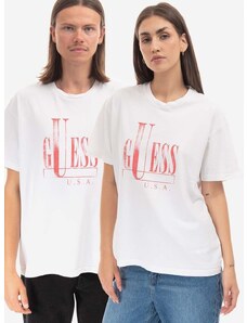 Guess U.S.A. Bombažna kratka majica Guess bela barva, M2BI08KBB50 G046