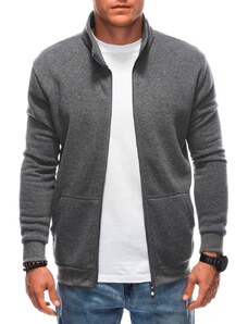 Buďchlap Modni siv pulover z zadrgo B1605