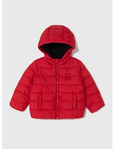 Otroška jakna United Colors of Benetton rdeča barva