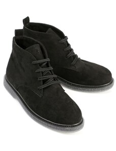 Capone Outfitters Women's Round Toe Ankle Length Lace Up Front Suede Boots