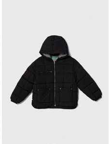 Otroška jakna United Colors of Benetton črna barva