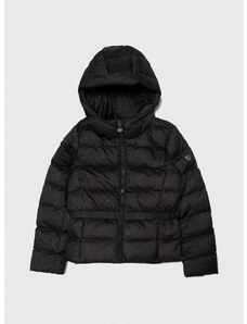Otroška jakna EA7 Emporio Armani črna barva