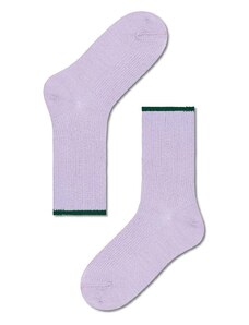 Nogavice Happy Socks Mariona Crew Sock ženske, vijolična barva