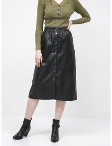 Black leather skirt VILA Pulla