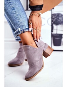Kesi Women’s Boots On High Hee Trimmed Grey Mini Meliori