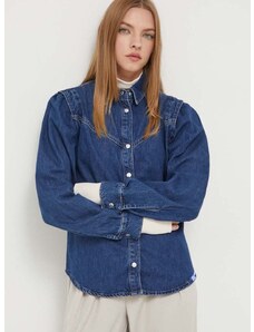 Jeans srajca Karl Lagerfeld Jeans ženska, mornarsko modra barva