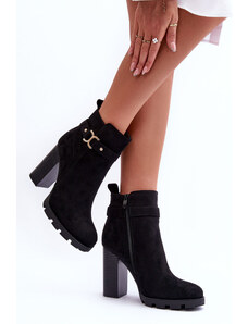 Kesi Leather high heel shoes black liani