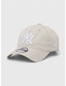 Bombažna bejzbolska kapa New Era siva barva, NEW YORK YANKEES