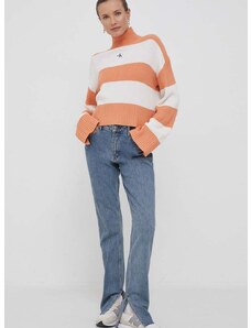 Bombažen pulover Calvin Klein Jeans bež barva