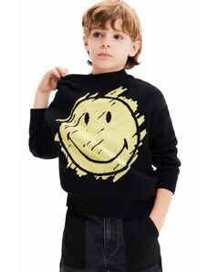 Otroški pulover Desigual črna barva