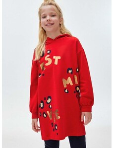 Otroška obleka Mayoral rdeča barva