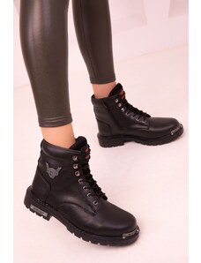 Soho Black Matte Women's Boots & Booties 17641