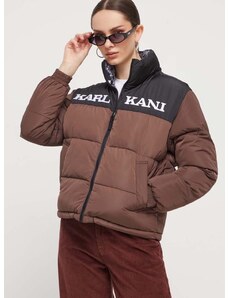 Dvostranska jakna Karl Kani ženska, rjava barva